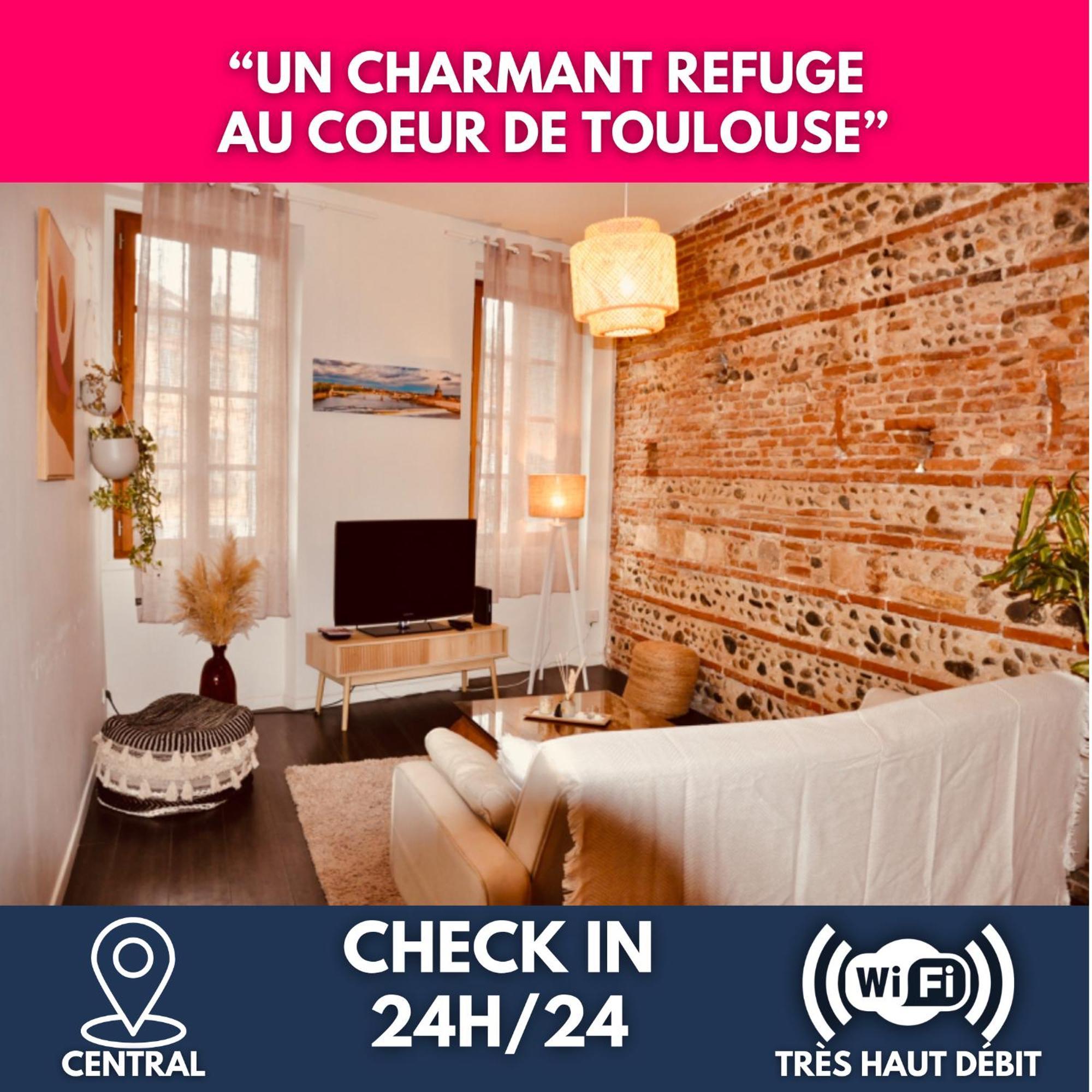 Le Charme D'Arnaud Hypercentre Wifi Accueil Gratuit H24 Daire Toulouse Dış mekan fotoğraf